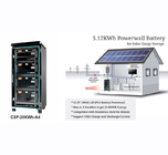 6000 Times Home Energy Storage Battery Rack 51.2v 100ah Lifepo4 Battery Pack